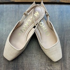 Antonio Melani Rattan Slingbacks